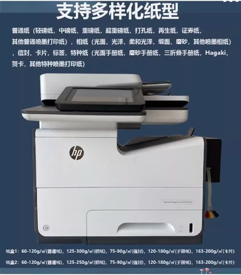 HP 58650 Commercial A4 Color Inkjet Printer All-in-One Machine USB Interface Flatbed Scanner 57750 Page Wide Copy Scan Stock!